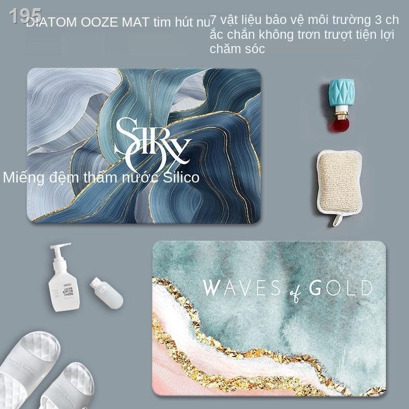Diatom mềm thấm bùn tấm lót chân nhà vệ sinh cửa phòng tắm chống trượt nhẹ gia dụng sang trọng sàn khô nhanh chóng