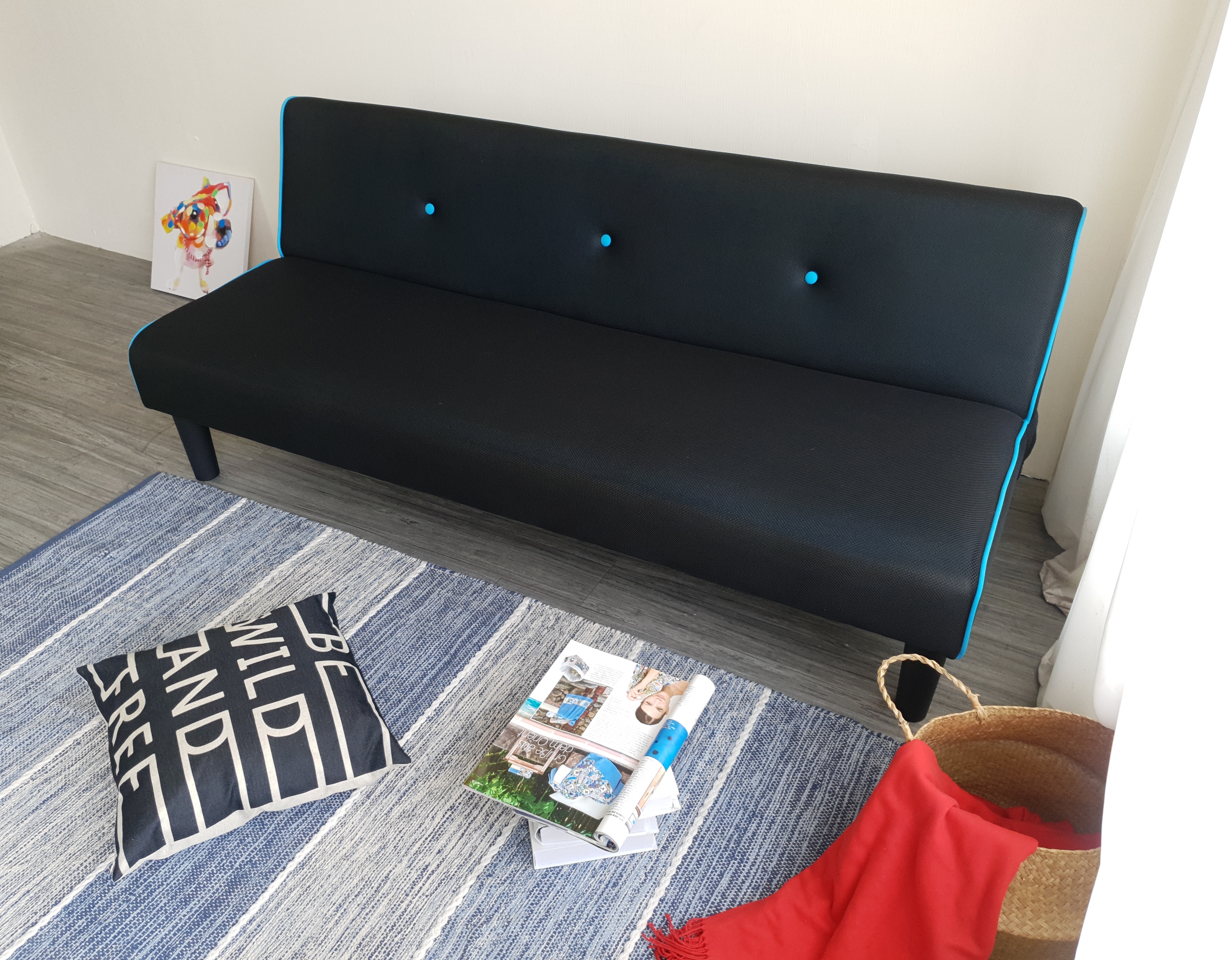 Hình ảnh Sofa bed đa năng Juno sofa màu đen