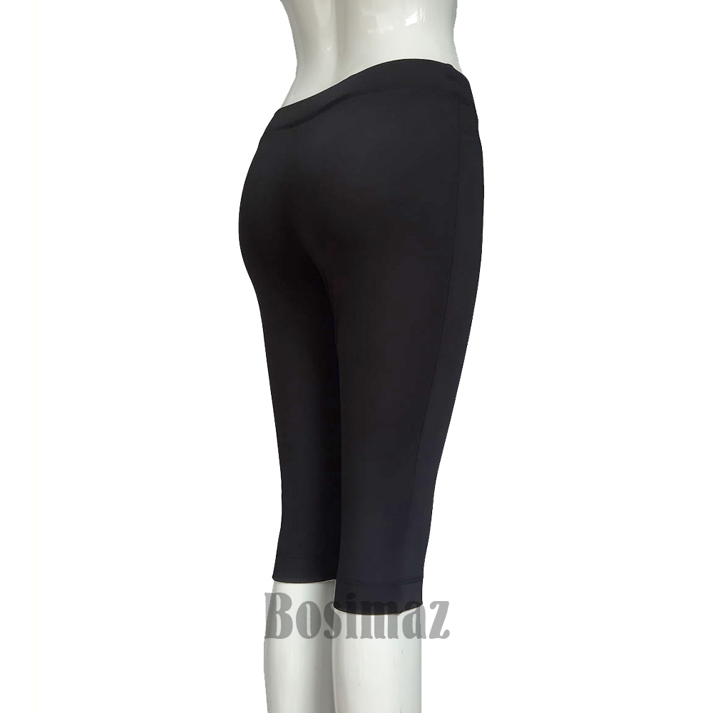 Quần Legging Ngố Bosimaz MS391 không túi màu đen cao cấp, thun co giãn 4 chiều, vải đẹp dày, thoáng mát không xù lông