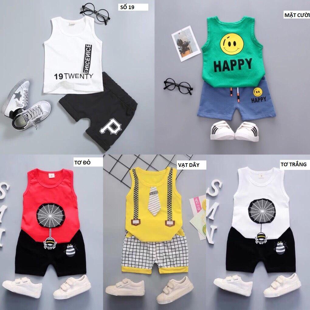 Bộ cộc bé trai, bé gái, combo 2 bộ tùy khách chọn cotton 4c size 5-20kg