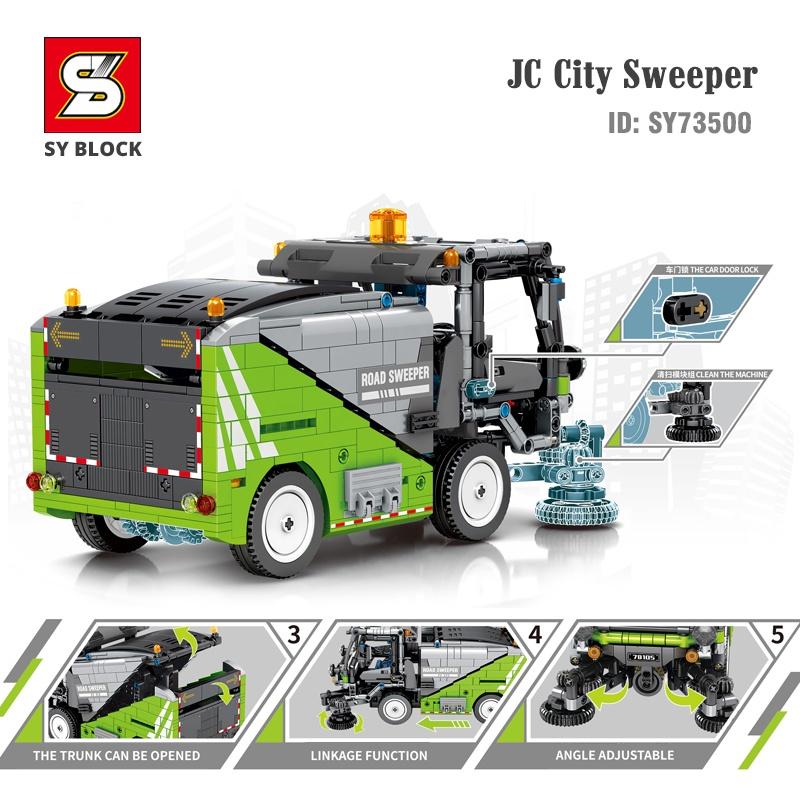 Đồ Chơi Lắp Ráp Xe Quét Dọn JC City-Sweeper – SY BLOCK 73500