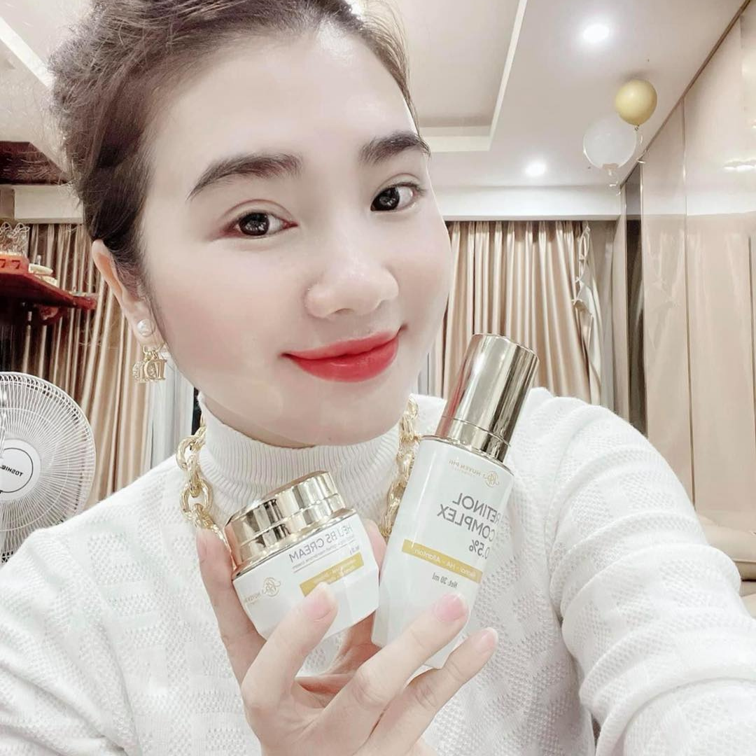 Combo Bộ Tái Sinh Retinol Complex 0.5 và Heli B5 Cream Huyền Phi Dưỡng Da Tái Tạo Chăm Sóc Làn Da Khỏe Mạnh