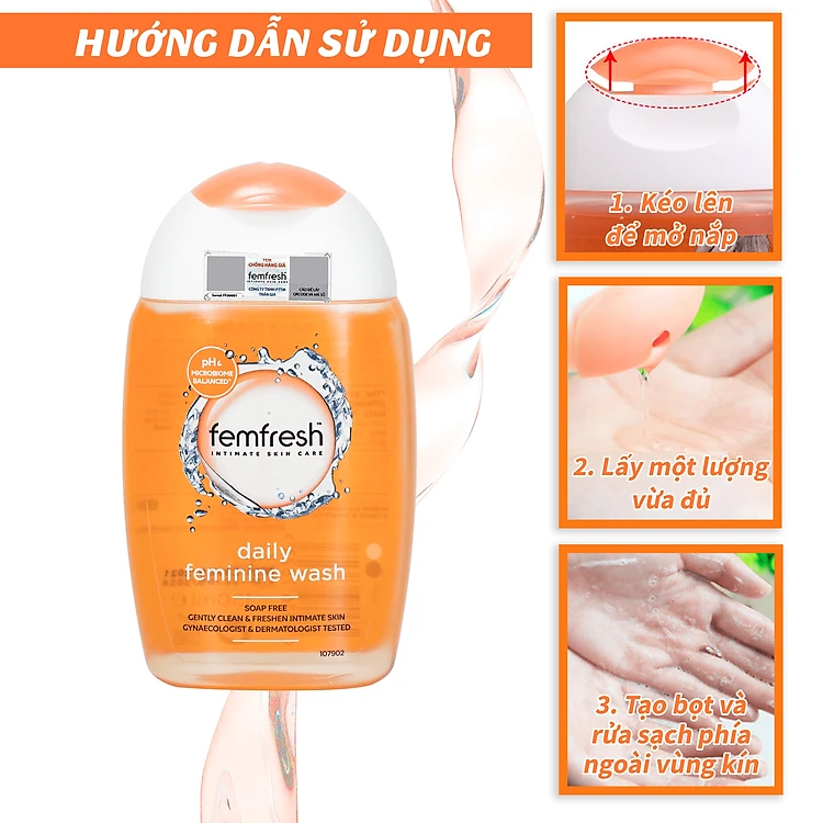 Dung dịch vệ sinh cho cả nữ và nam Femfresh Anh giúp làm sạch sẽ, thơm mát, ngăn ngừa viêm, ngứa, nấm phụ khoa - OZ Slim Store 