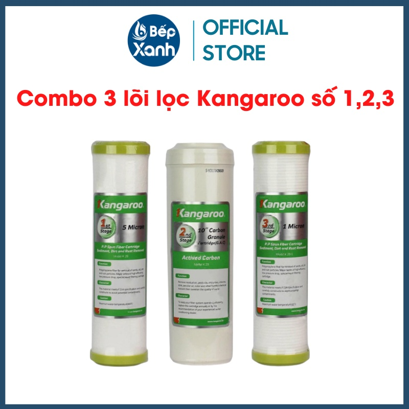 Bộ lõi lọc thô Kangaroo số 1,2,3 - Hàng Chính Hãng