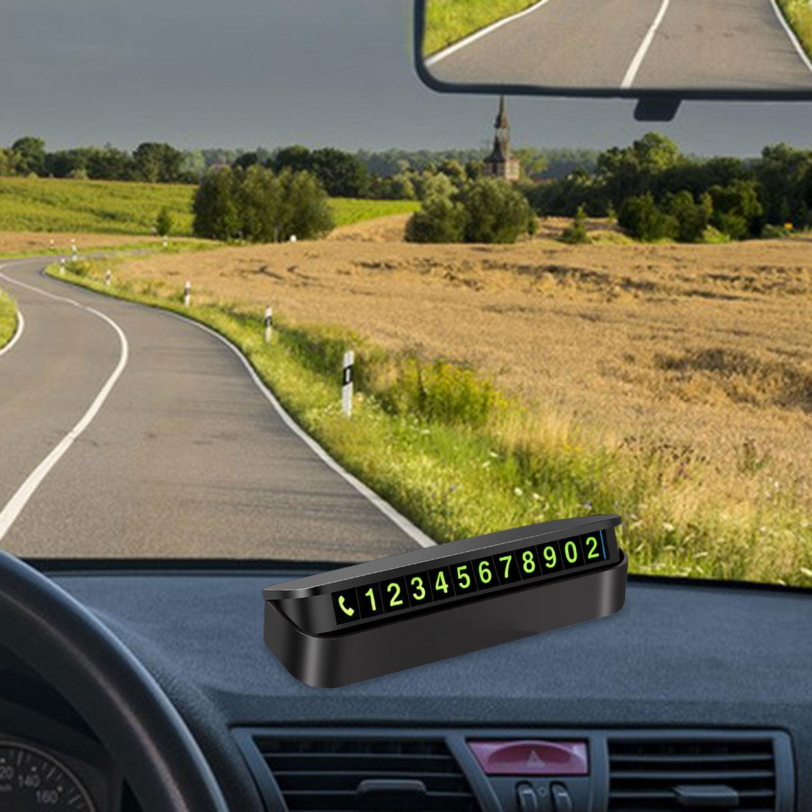 Car Phone Number Plate Stop Accessories Hidden Parking Phone Number Card