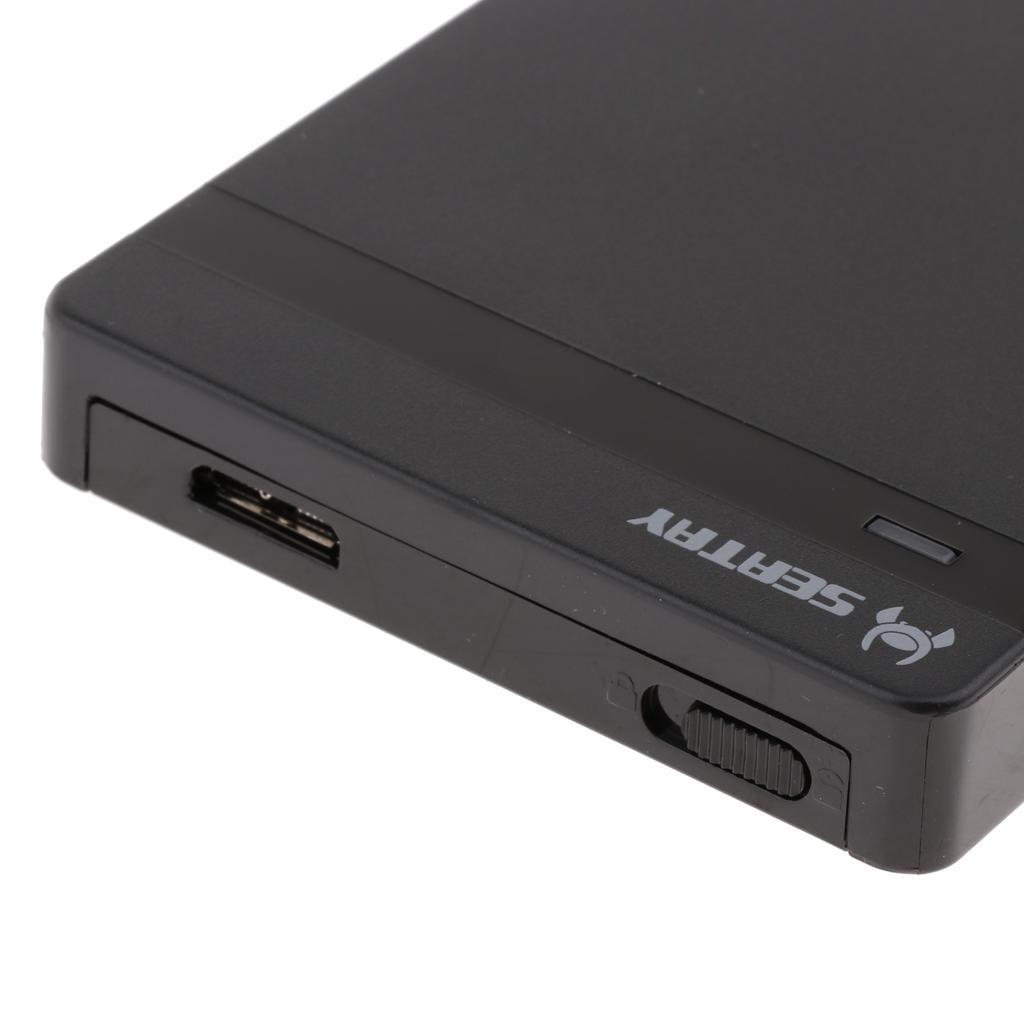 Premium USB 3.0 SATA Hard Driver Enclosure Fit for 2.5 Inch HDD SSD, Black