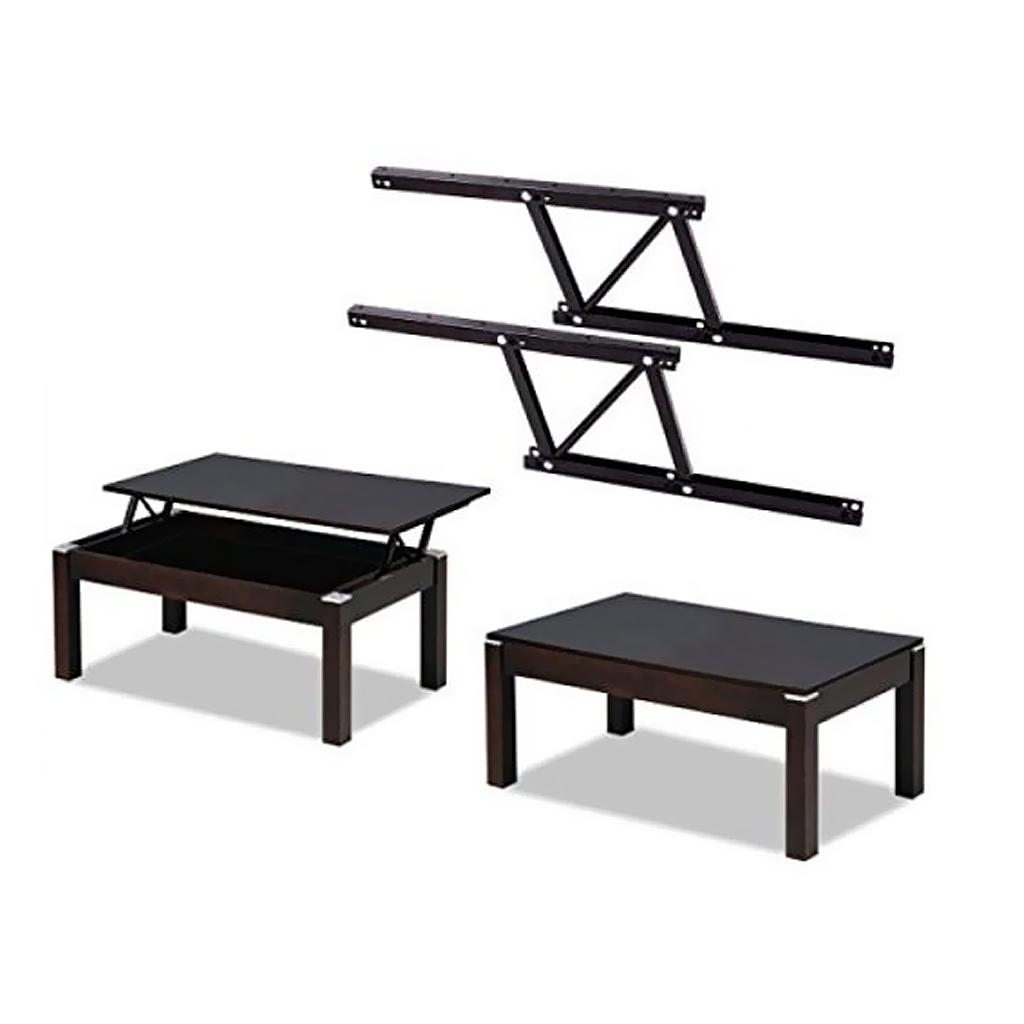 Black Lift up Coffee Table Desk Mechanism Hardware Hinge Spring Stand