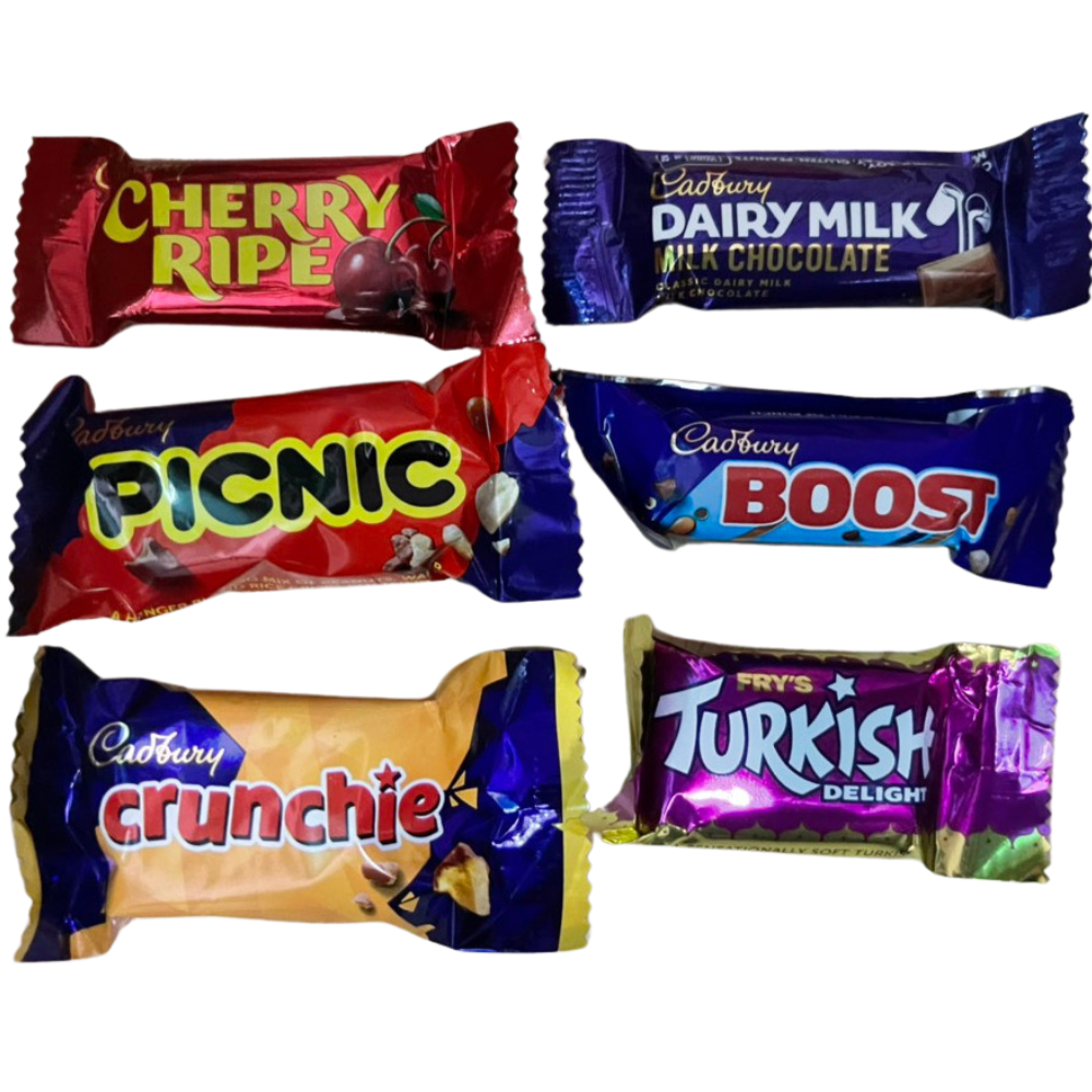 Socola thanh Cadbury Variety Jumbo tổng hợp 6 vị Úc - Giúp bổ sung dinh dưỡng, khoáng chất và năng lượng