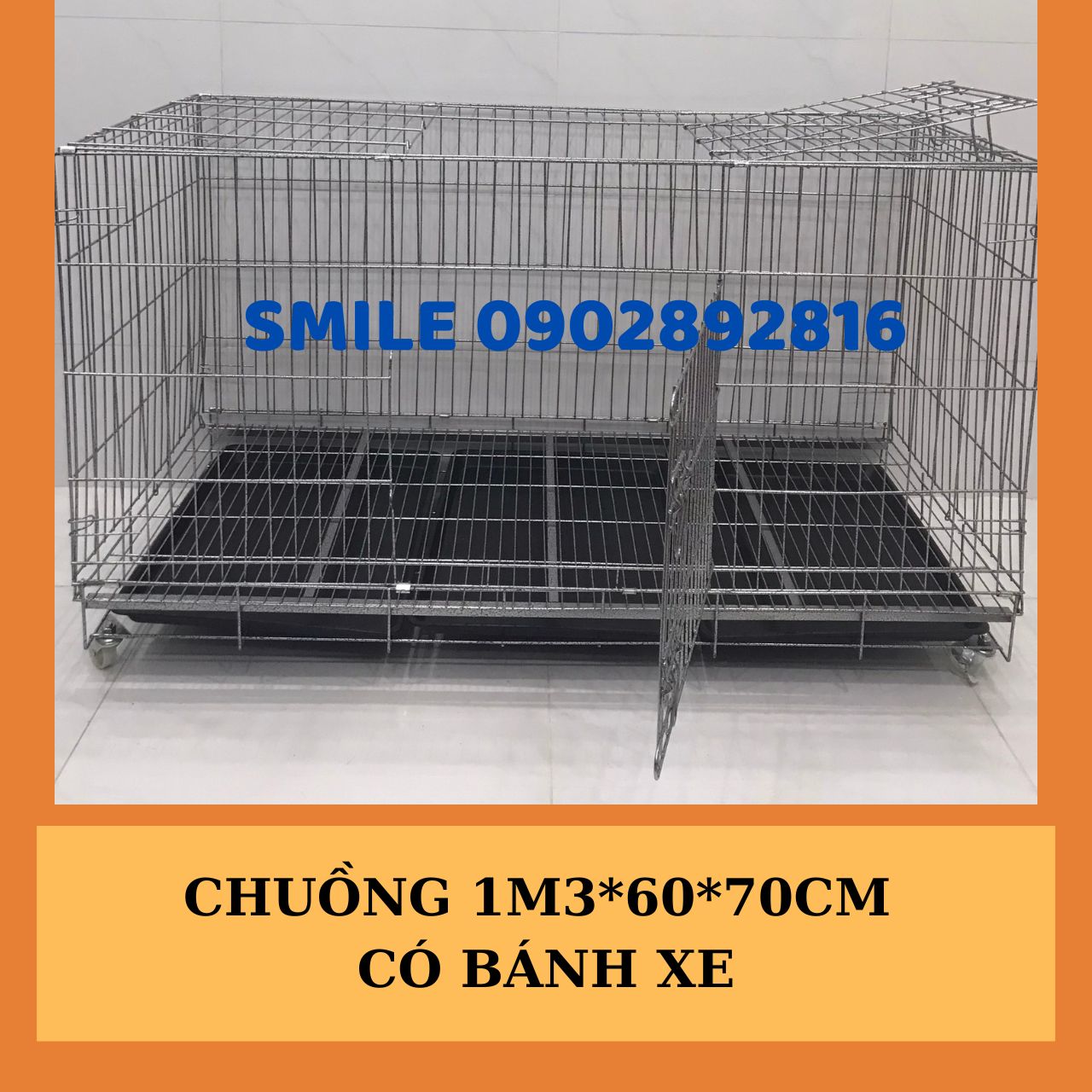 CHUỒNG,LỒNG CHO CHÓ,MÈO THÚ CƯNG LỚN 1M3X60X70CM GẤP GỌN TIỆN LỢI