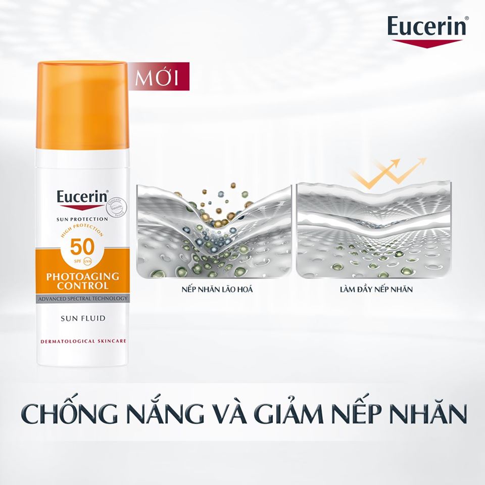 Gel chống nắng cho da dầu mụn Eucerin Sun Dry Touch Acne Oil Control Gel-cream SPF50+ 50ml (Nhập khẩu)