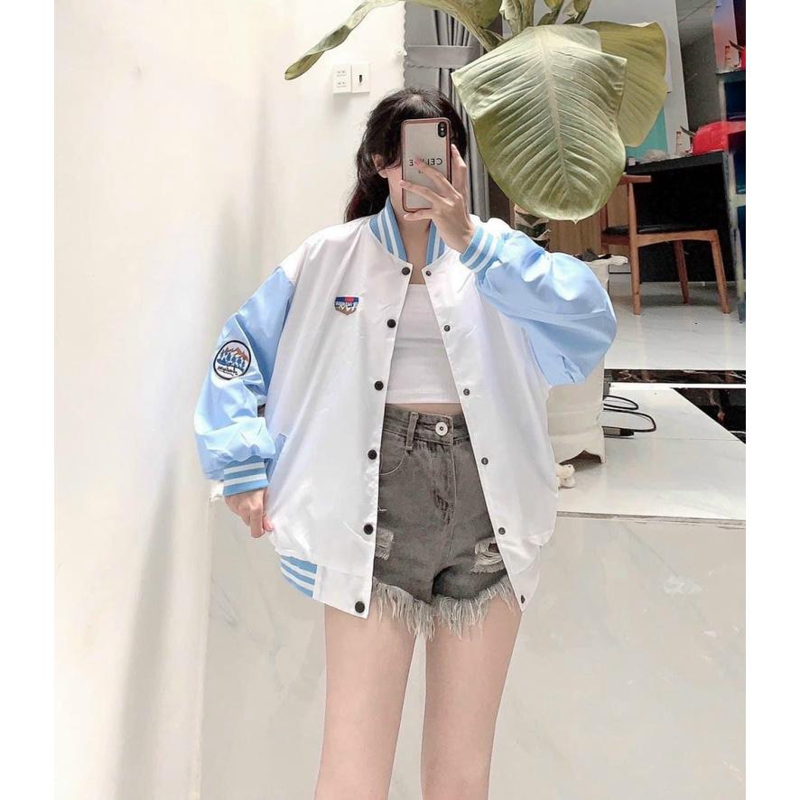 ÁO KHOÁC DÙ BOMBER LOGO THỜI TRANG NỮ - SIÊU XINH , HOT HIT CHO CÁC BẠN TRẺ THỜI TRANG NAM 1986