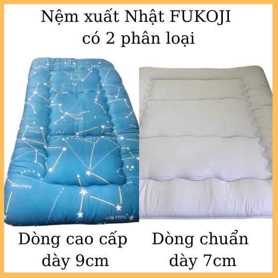 Nệm Topper Đệm Bông Trải Sàn Xuất Nhật FUKOJI, Kích Thước 1mx2m, 1m4x2m, 1m6x2m, 1m8x2m Dày 7-9cm