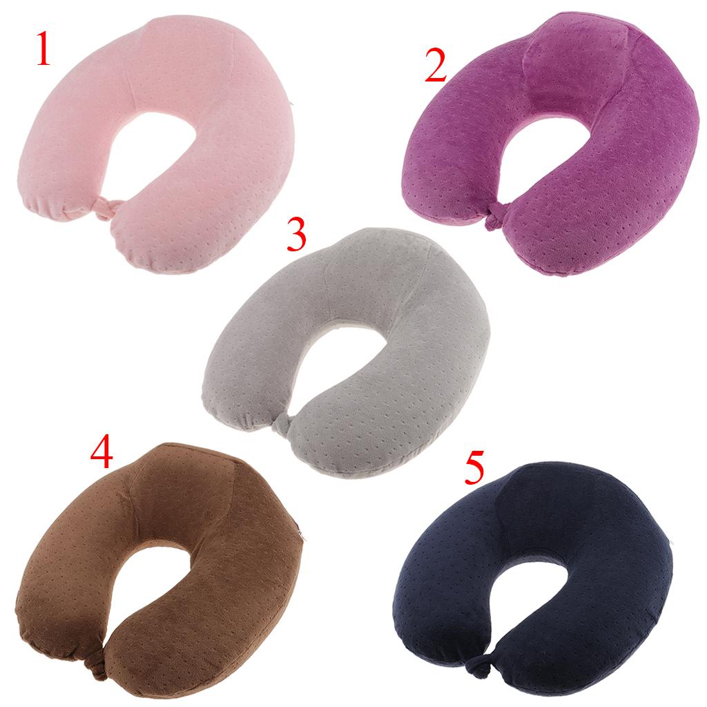 Memory Foam Travel Neck Pillow Head Support Sleeping Cushion for Home Office Travel
