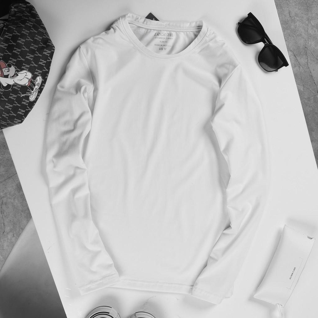 Áo thun nam dài tay cổ tròn mặc thu đông, giữ nhiệt, chất cotton co giãn,dáng ôm body