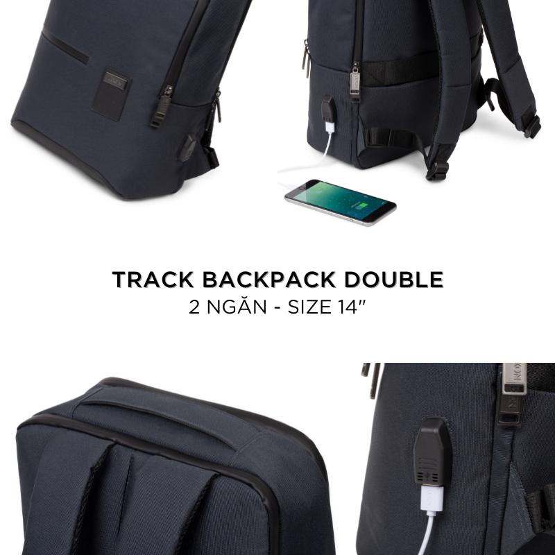 Balo Laptop LEXON size 14inch kèm cổng sạc USB - TRACK+ BACKPACK 14&quot; - Hàng chính hãng