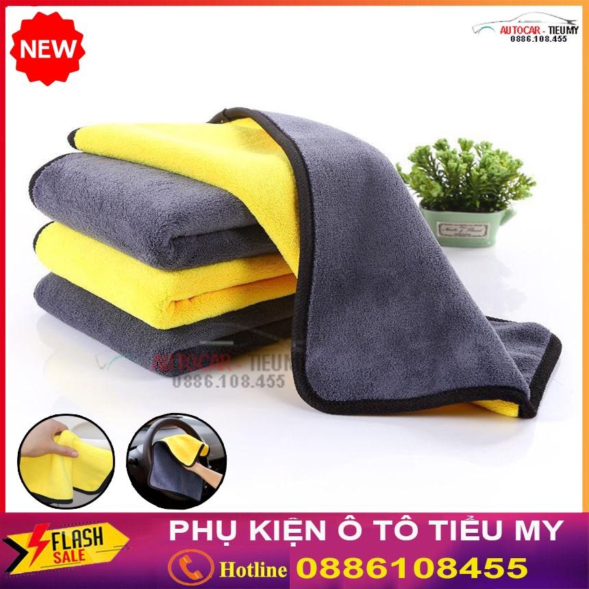 Khăn Lau Xe Đa Năng 2 Lớp Chuyên Lau Ô Tô Xe Hơi Lau Bếp Lau Kính Lay Tay Hàng Dày Siêu Mềm Mịn Thấm Hút Không Xổ Lông