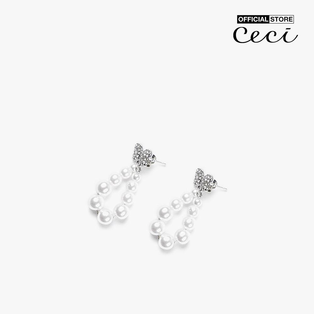 CECI - Khuyên tai nữ chuỗi hạt ngọc trai nữ tính CC1-09000153-07