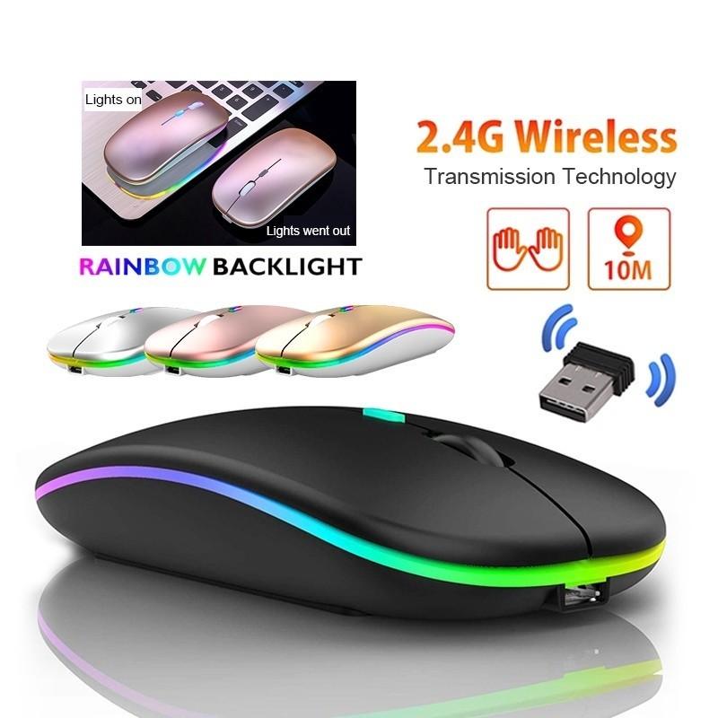 Chuột bluetooth Không Dây Siêu Mỏng Không Gây Tiếng Ồn Có Đèn led Nhiều Màu Sắc kết nối và sử dụng nhiều loại thiết bị