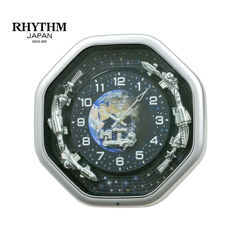 Đồng hồ treo tường Nhật Bản RHYTHM Magic Motion 4MH891WD19, Kt 37.0 x 37.0 x 9.5cm, 1.97kg, dùng PIN