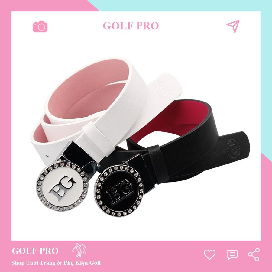 Thắt lưng golf nữ BG dây lưng thời trang thể thao chất da PU cao cấp bản 4x110cm TL037
