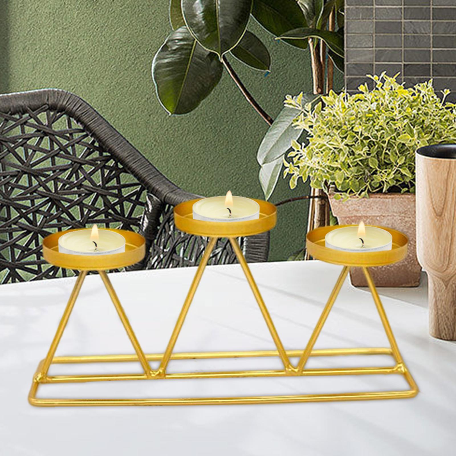 Candle Holder Tealight Iron Candlestick for Holiday Table Centerpieces Decoration