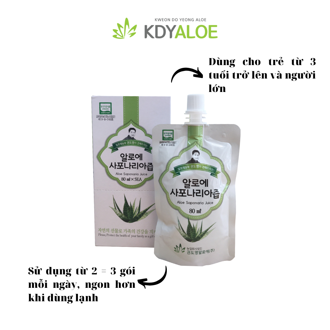 NƯỚC NHA ĐAM SÂM HỮU CƠ NGUYÊN CHẤT 100% GÓI 100ML