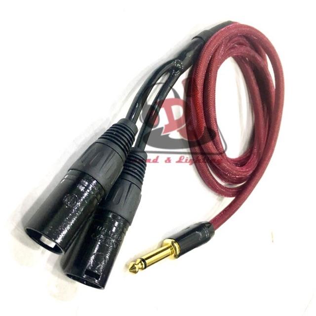 Dây chuyển đổi Jack 6 ly ra 2 đầu XLR đưc