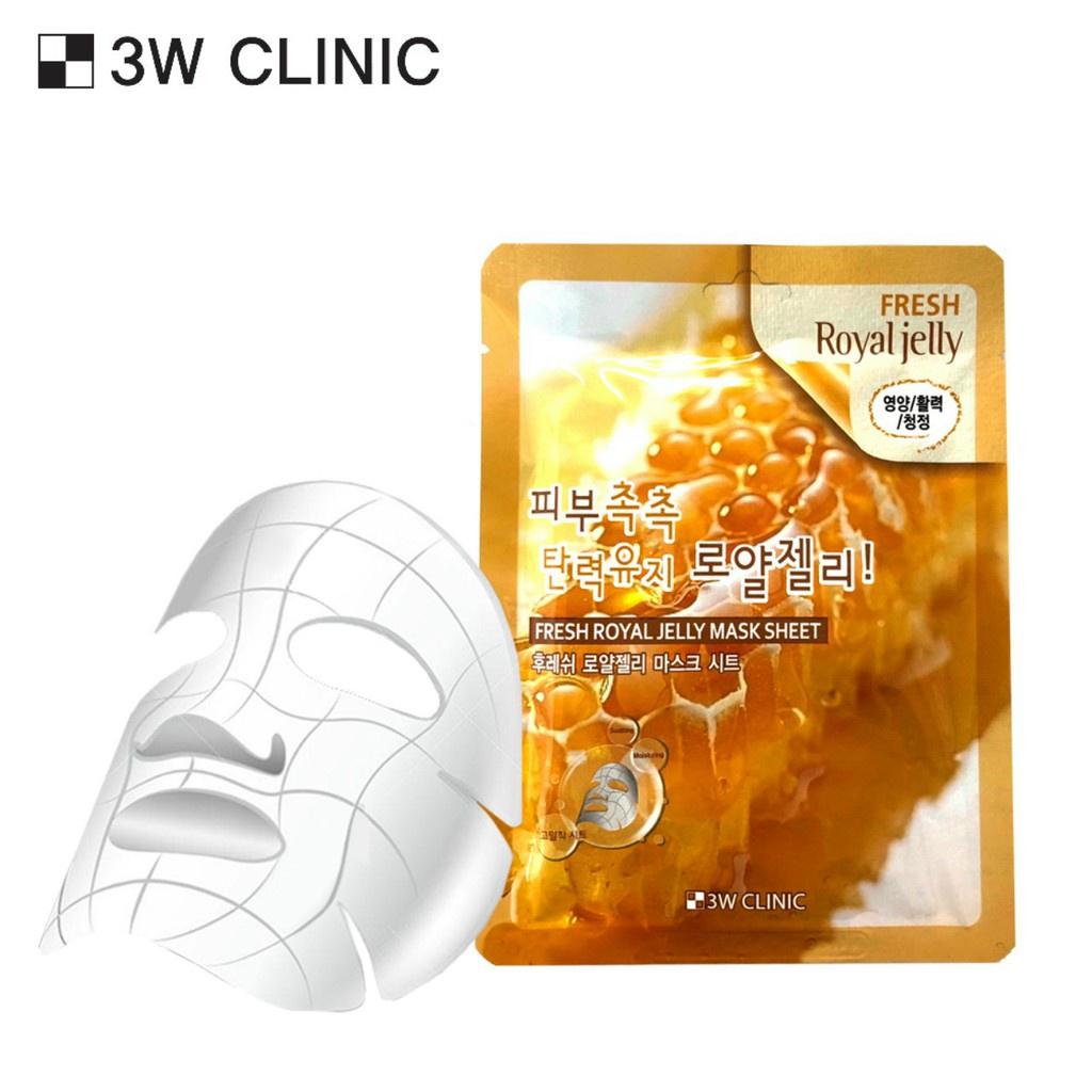 Mặt Nạ Giấy 3W Clinic Dưỡng Ẩm Trắng Da Giảm Mụn Fresh Mask Sheet Chăm Sóc Da Toàn Diện 23ml