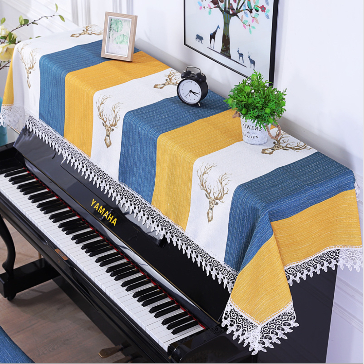 Khăn phủ đàn piano phong cách Châu Âu cổ điển sang trọng