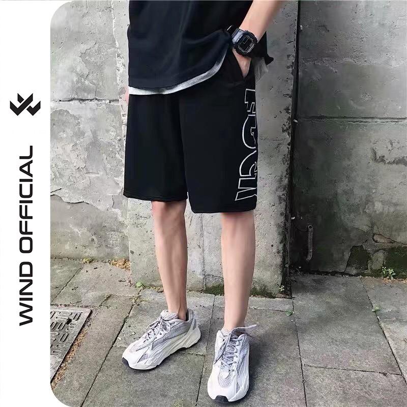 Quần short ngố WIND unisex form rộng Fick đùi lửng nam nữ phong cách ulzzang