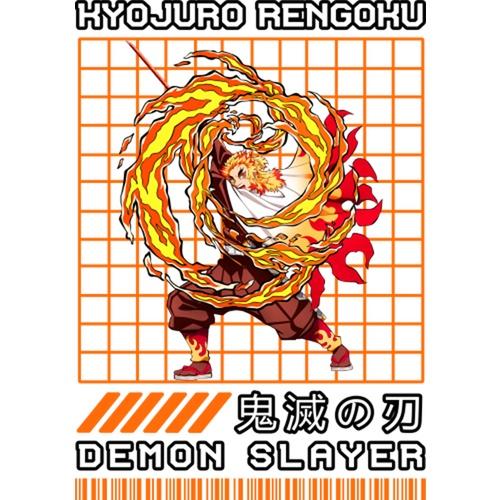 Áo hoodie anime Wright demon slayer in hình kyojuro rengoku oversize unisex