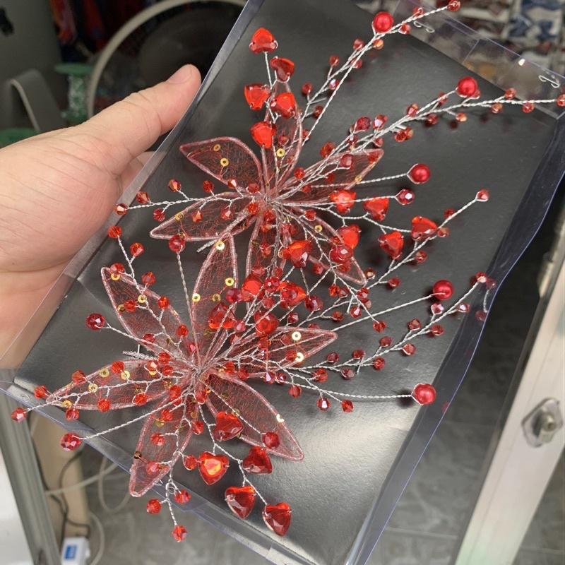 Bộ đôi cài tóc cô dâu ren pha Lê không đẹp không chuẩn hoàn tiền Giangpkc 5/2021