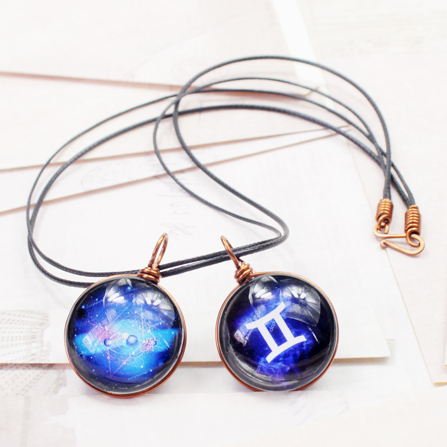 Dây chuyền 12 cung hoàng đạo Zodiac màu sắc tươi sáng siêu đẹp cho nữ 06647-DC007