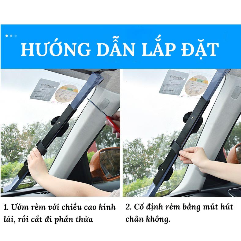 Rèm bạt che nắng kính lái xe hơi xe ô tô dây cuốn tự động chất liệu Polyester cao cấp