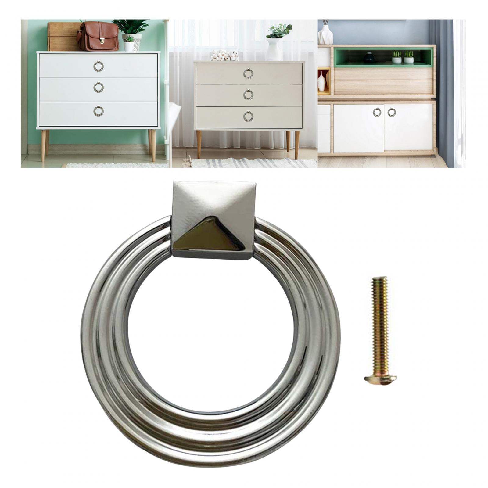 Cabinet Pull Drawer Knob Kitchen Pull Metal W/ Screw for Bathroom