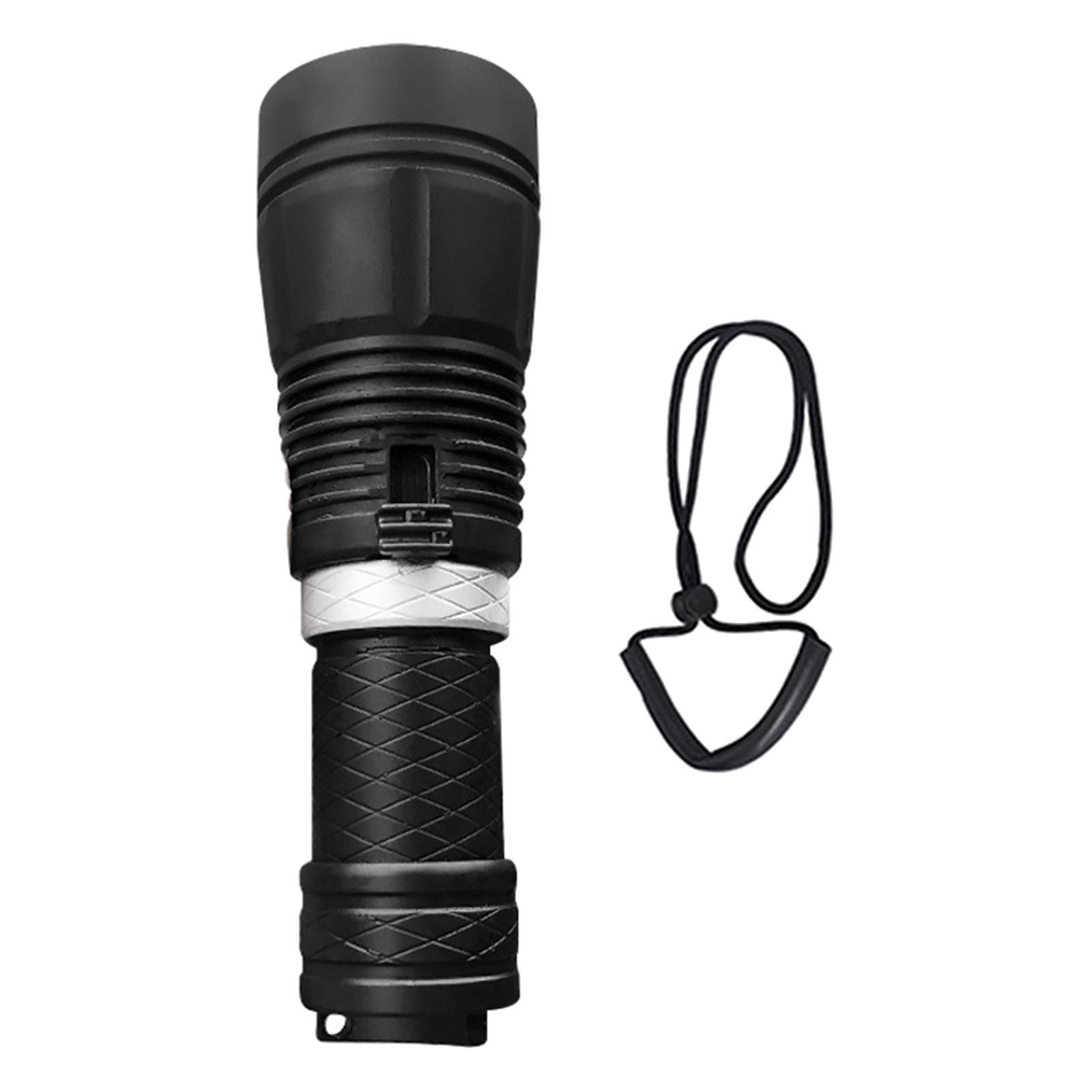 Scuba Diving Flashlight Waterproof Aluminum Alloy Floodlight Diving Light Submarine Light for Underwater Outdoor Fishing Night 80-100M