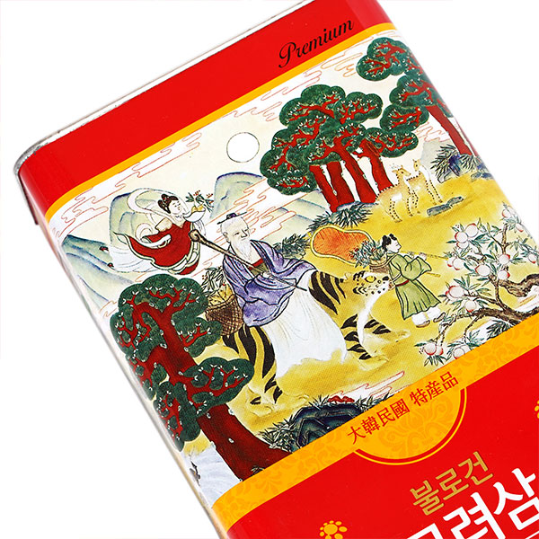 Hộp Hồng sâm khô nguyên củ Daedong Korea 6 năm tuổi - 600 Grams
