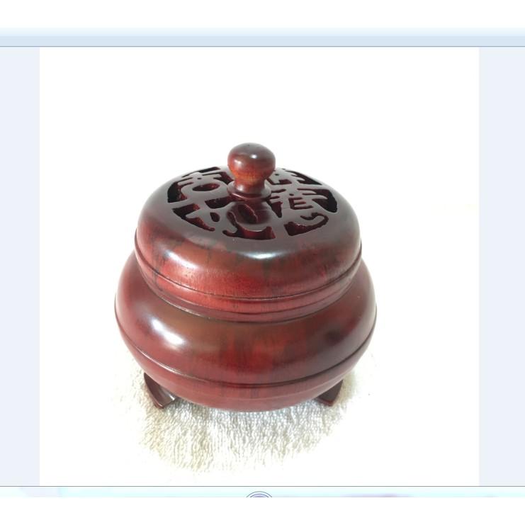 LƯ ĐỐT TRẦM HƯƠNG BẰNG GỖ HƯƠNG CHUẨN 100% SIZE 13CM