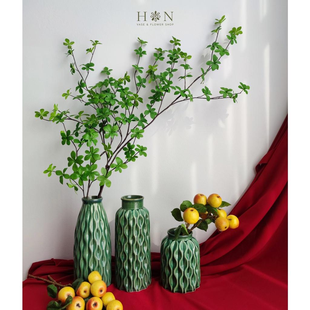 Cành Thạch Nam giả thân nâu loại 1 giống thật (lá phủ phim nhựa) - Han decor