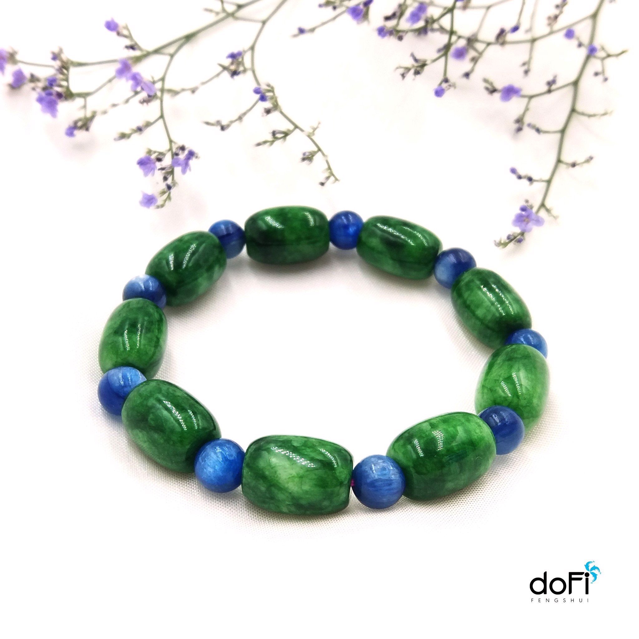 VÒNG LU THỐNG CẨM THẠCH PHỐI KYANITE 8LI