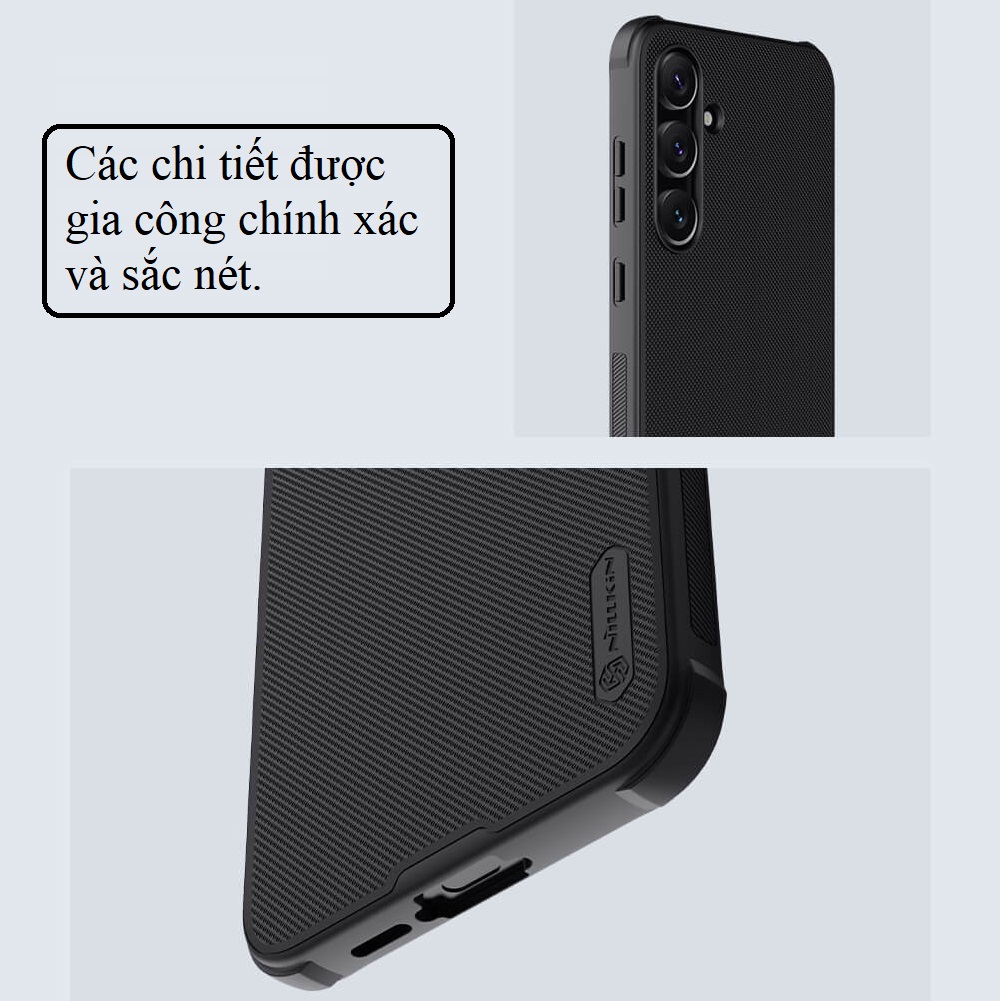 Ốp lưng chống sốc cho SamSung Galaxy A55 5G chính hãng Nillkin dạng sần chống bám vân tay - Hàng chính hãng