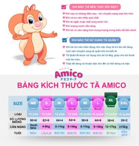 Bỉm dán AMICO nội địa Nhật 3