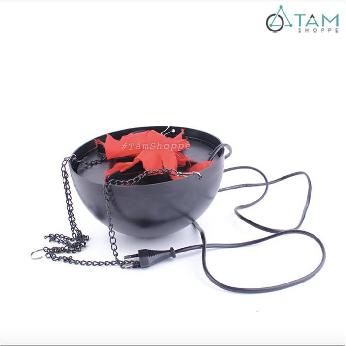 Đèn Led ngọn lửa giả 3D dây xích treo ĐK20cm