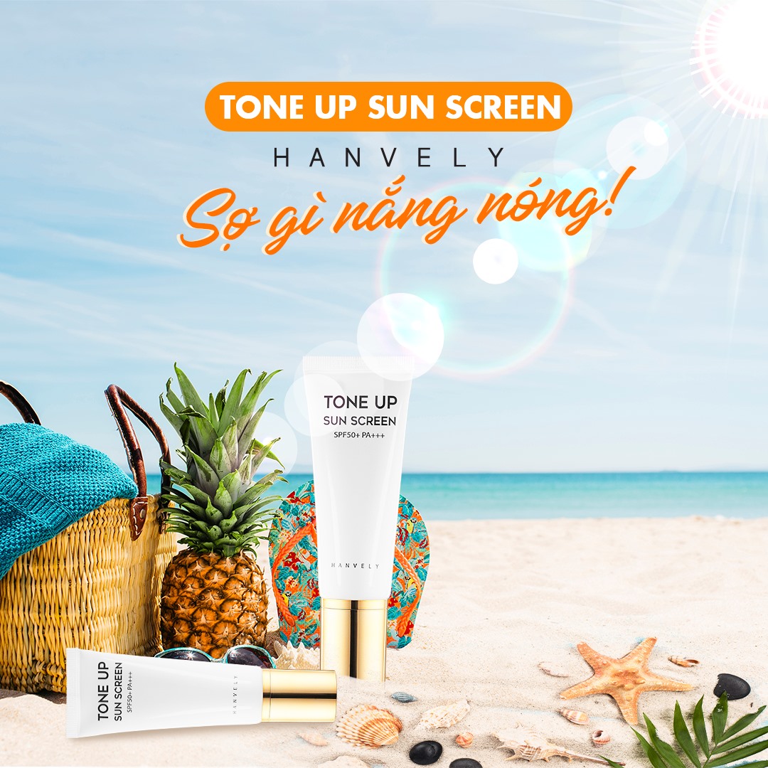 Kem chống nắng nâng tông Hanvely Tone Up Sunscreen 50ml