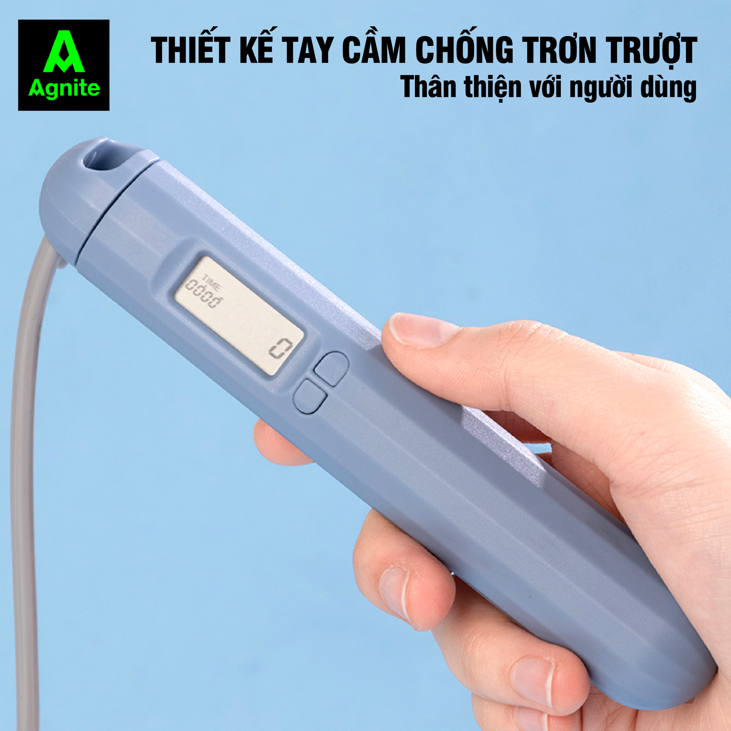 Hình ảnh Dây nhảy đếm số điện tử Agnite tích hợp 3 chế độ  - thiết kế thông minh nhỏ gọn - luyện tập thể thao tại nhà