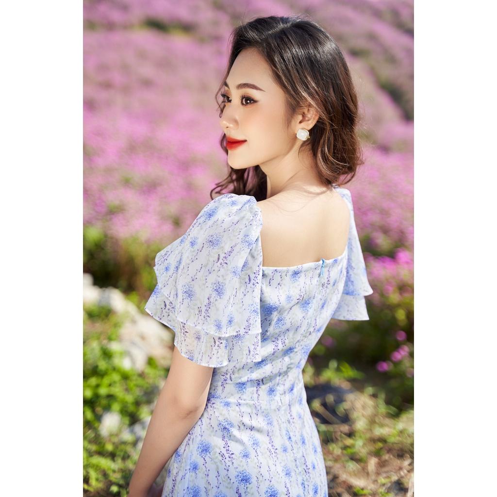 TIELA Đầm váy hoa xếp ngực ba tầng - Nomi Dress