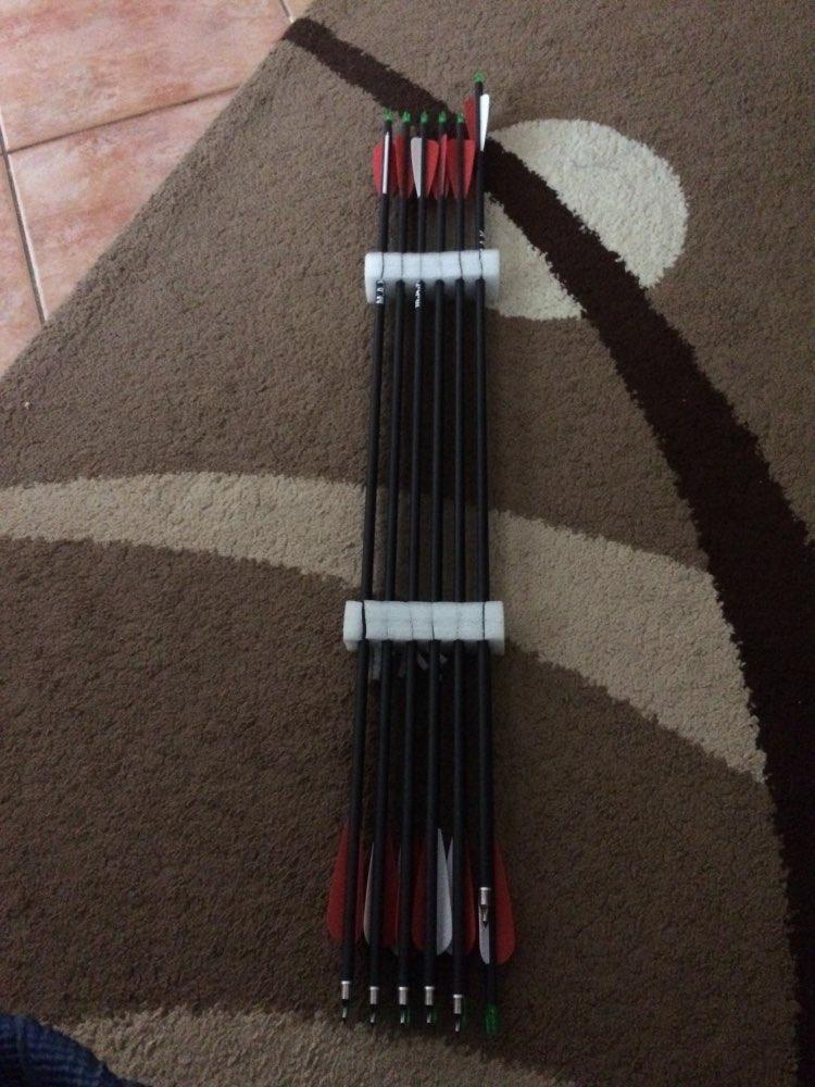 Mũi tên carbon hỗn hợp RU 28/30/32 inch cột sống 500 bằng đầu thay thế cho bắn cung bắn cung hợp chất/recurve Color: 24 Pcs 32 Inches