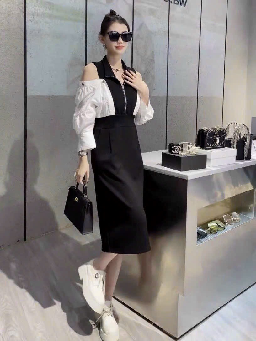 ĐẦM THUN CÁCH ĐIỆU MẶC ĐƯỢC HAI KIỂU