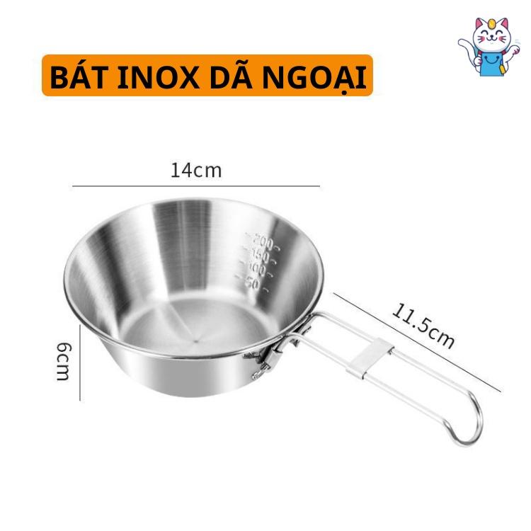 Bát Inox Gập Gọn Có Thể Đun Nấu Nướng Cắm Trại - Dã Ngoại Phượt Bbq Camping