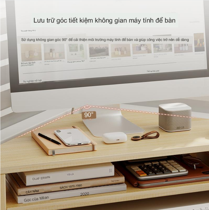 Bàn Kê Màn Hình Đặt Góc Giúp Ngồi Làm Việc Đúng Tư Thế Spacious Conner Desk